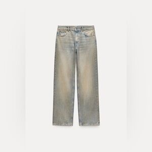 ZARA ZW COLLECTION MID RISE RELAXED BOYFRIEND JEANS